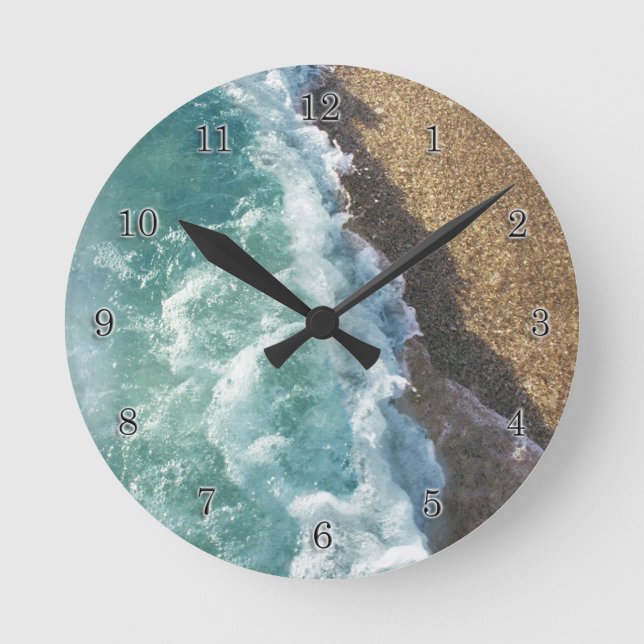 Time to Hit the Beach! Round Clock (Front)