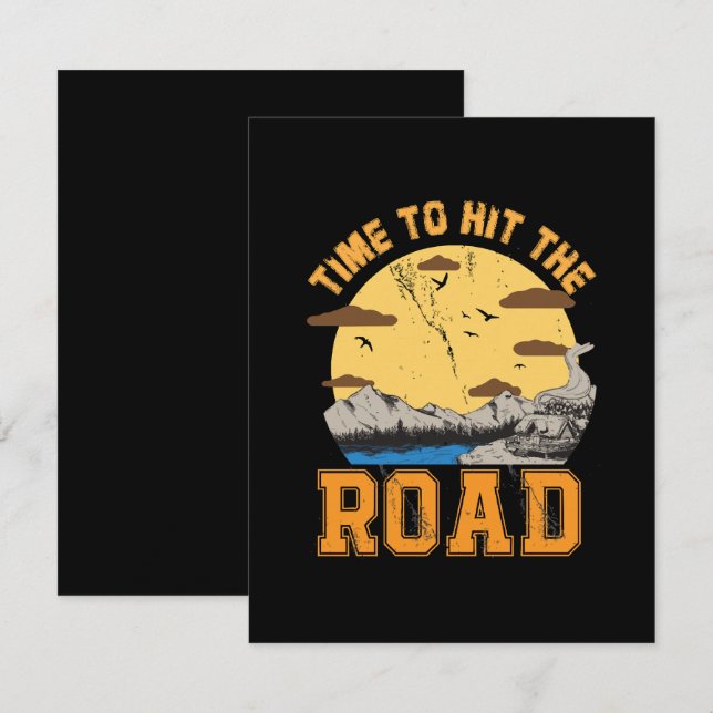 Time To Hit The Road  Note Card (Front/Back)