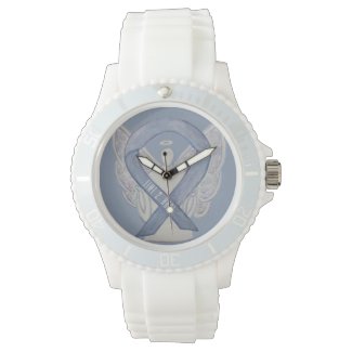Time to Hope Silver Awareness Ribbon Custom Watch