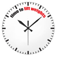 Time To Lift Weights - Gym Motivation Large Clock