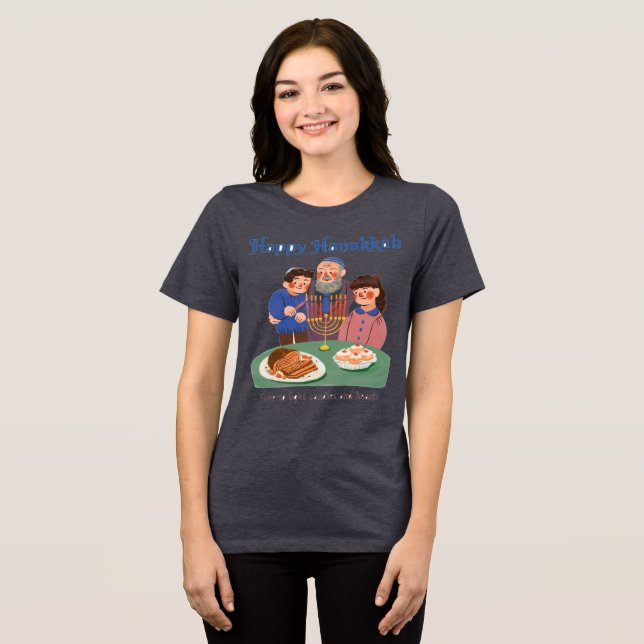 Time To Light Candles And Hearts T-Shirt Tri-Blend Shirt (Front Full)