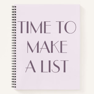 Time To Make A List Bullet Journal Notebook