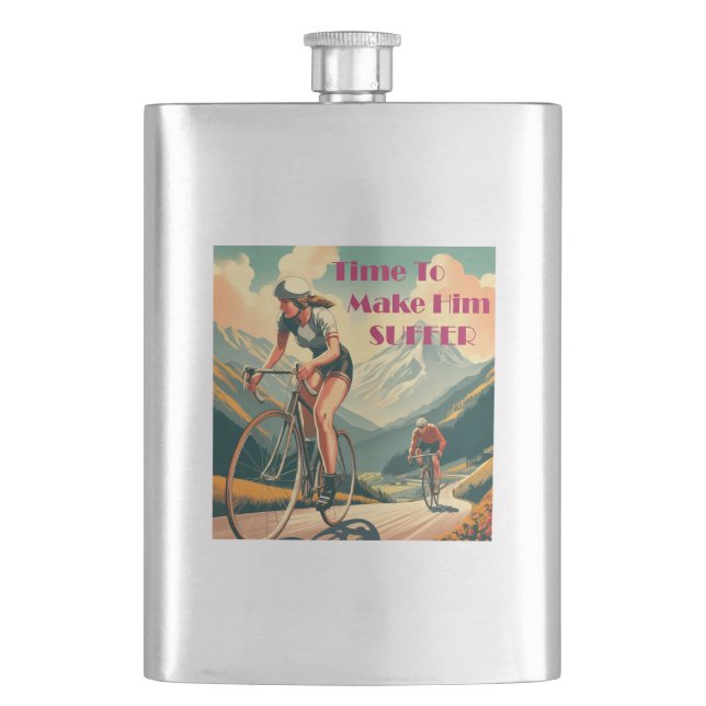 Time To Make Him Suffer Cycling Flask (Front)