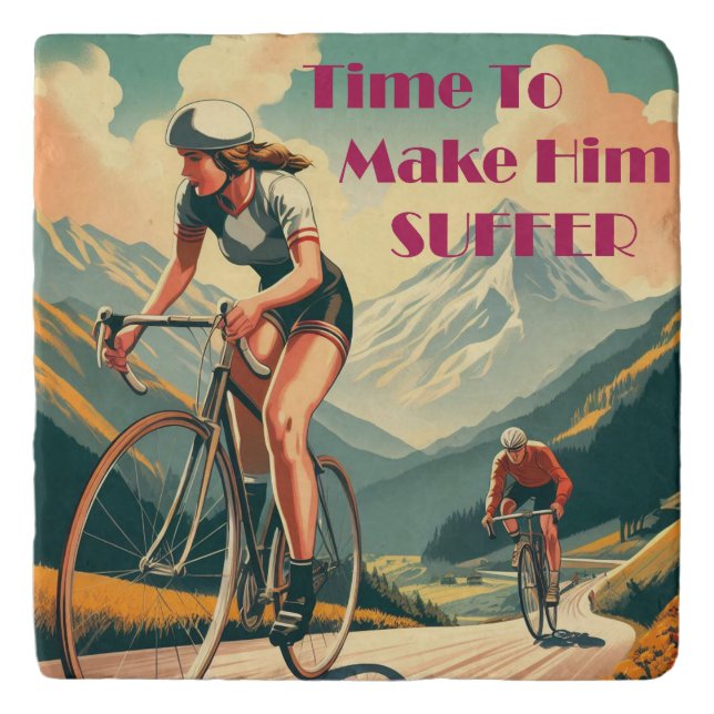 Time To Make Him Suffer Cycling Trivet (Front)