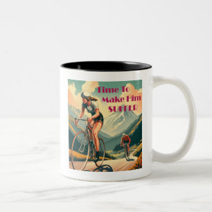 Time To Make Him Suffer Cycling Two-Tone Coffee Mug