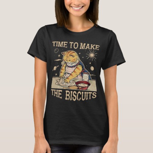 Time To Make The Biscuits Cute Cat Chef Lover T_Shirt