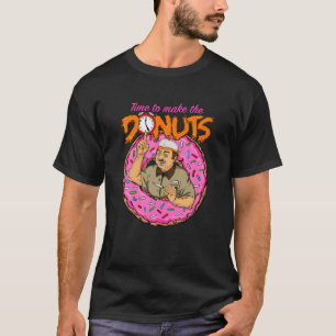Time To Make The Donuts funny vintage retro 80 s h T-Shirt