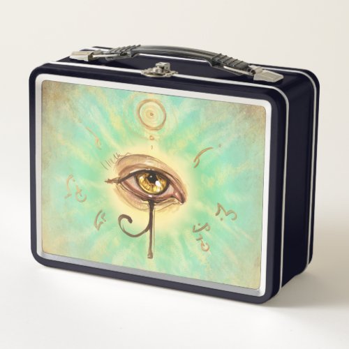  Time to manifest  _ Eye of Horus egyptian art Metal Lunch Box