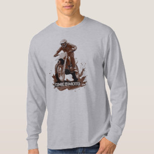 Time to Moto Dirt Bike Graphic Long Sleve T-Shirt