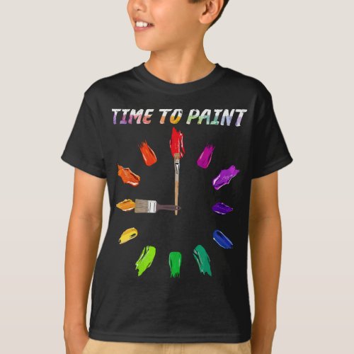 Time to Paint Splatter Artist Painter Men Women Pa T_Shirt