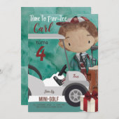 Time To Par _Tee Birthday Invitation Card (Front/Back)