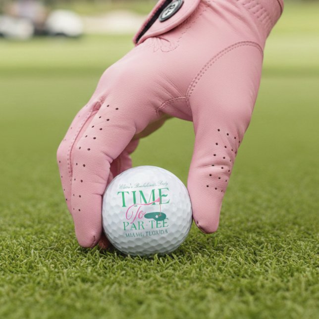 Time to Par-Tee Fun Golf Themed Bachelorette Golf Balls (Time to Par-Tee Fun Golf Themed Bachelorette Golf Balls)