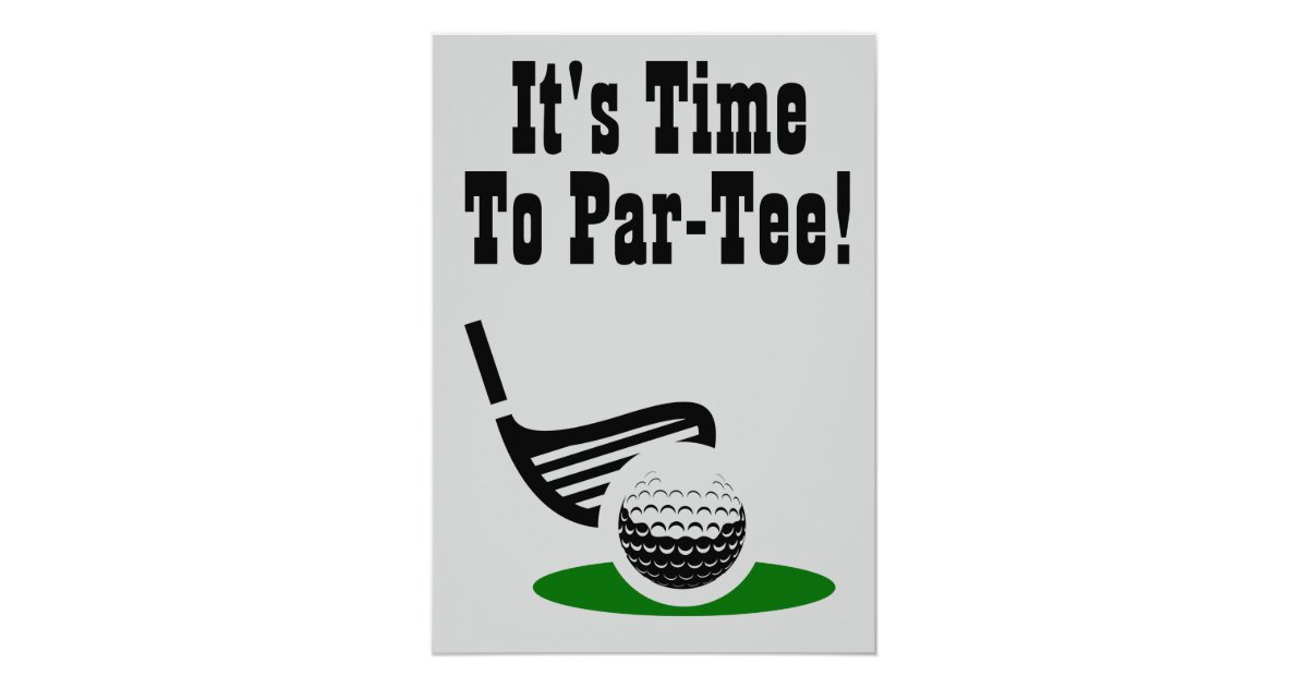 Time To Par-Tee Golf Bachelor Party Invite | Zazzle.com