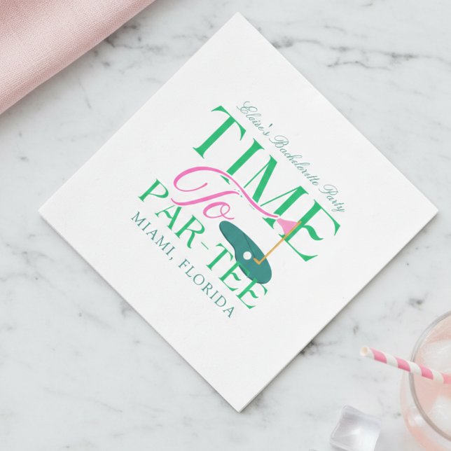 Time to Par-Tee Golf Bachelorette Napkins (Time to Par-Tee Golf Bachelorette Napkins)