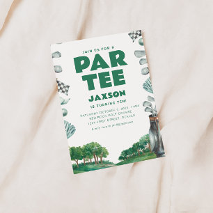 Time to Par-Tee Golf Birthday Party Invite