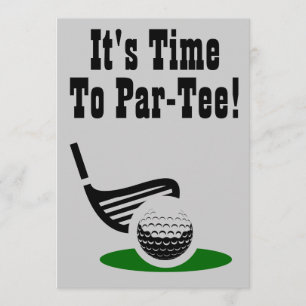 Time To Par-Tee Golf Retirement Party Invite