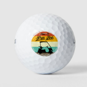 Time to Par Tee – Retro Golf Cart Humor Design Balls