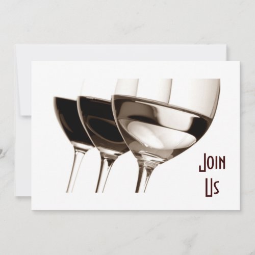TIME TO PARTY WINE GLASS STYLE INVITATION