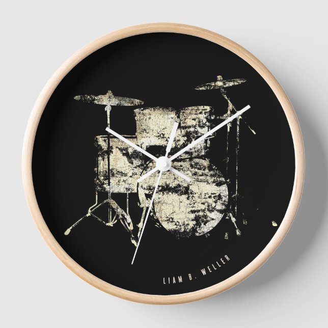 Time to Play Drums Clock (Front)