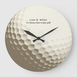 Time to Play Golf Large Clock
