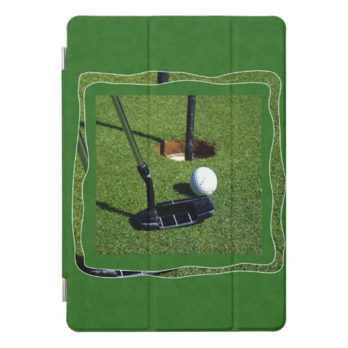 Time To Play Golf On Green Denim iPad Pro Cover