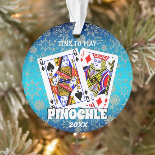 Time to Play Pinochle Christmas Ornament