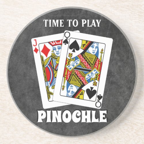 Time to Play Pinochle  Coaster