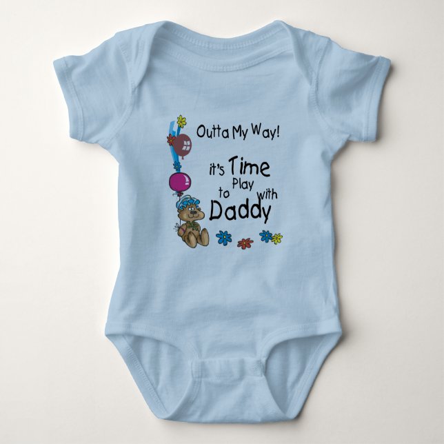 Time to Play with Daddy2 Baby Bodysuit (Front)