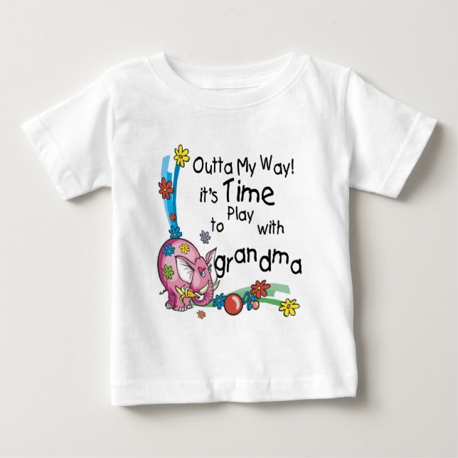 Time to Play with Grandma Baby T-Shirt (Front)