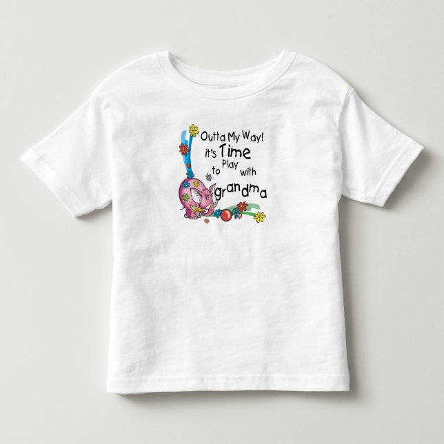 Time to Play with Grandma Toddler T-shirt (Front)