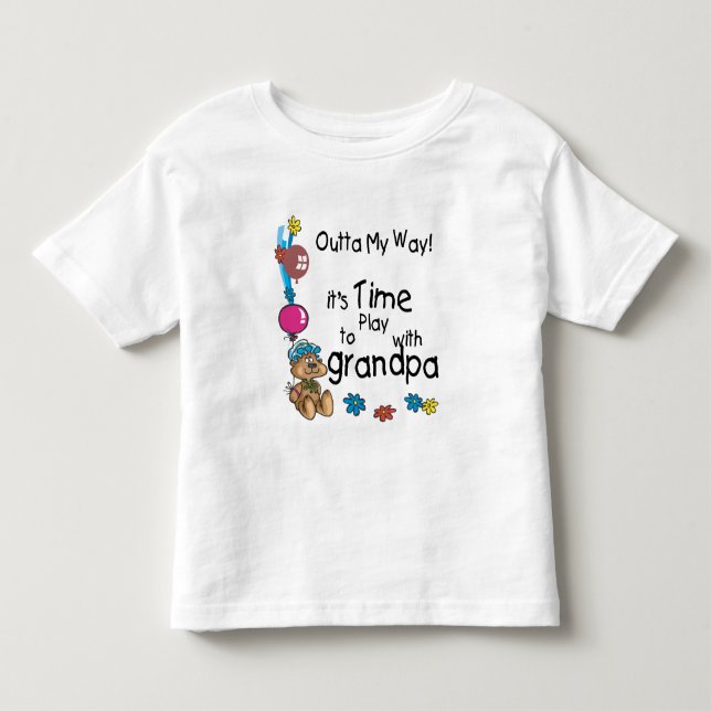 Time to Play with Grandpa Toddler T-shirt (Front)