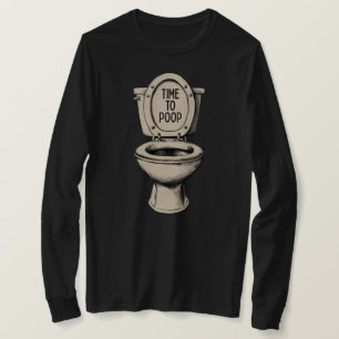 Time To Poop Funny Toilet T-Shirt