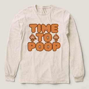 Time To Poop Funny Tri-Blend Shirt