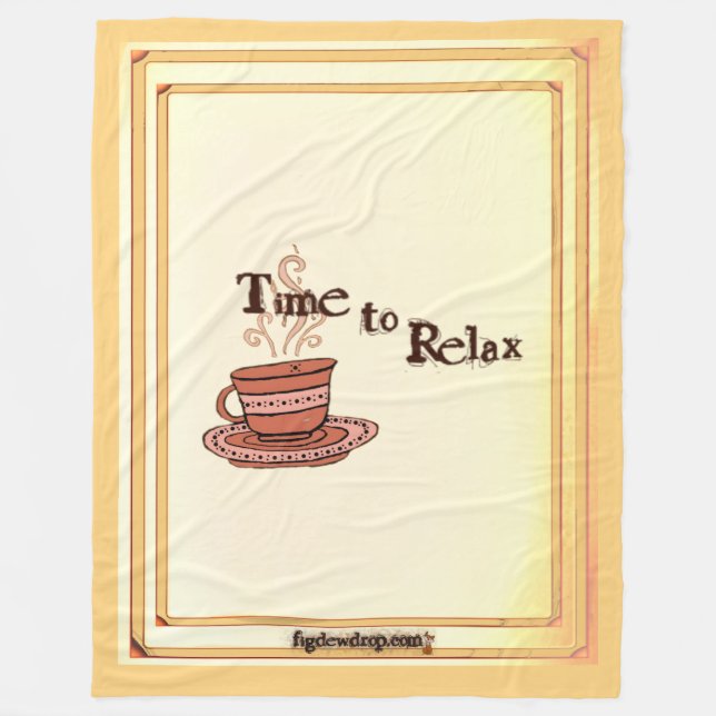 Time to Relax "Chocolate Bar" Fleece Blanket  (Front)