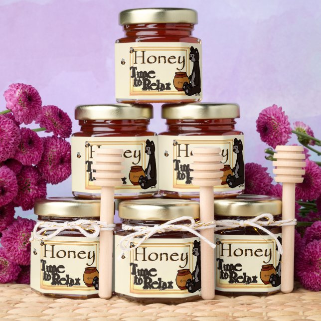 Time to Relax Honey Jar with dipper  Favors (Insitu)