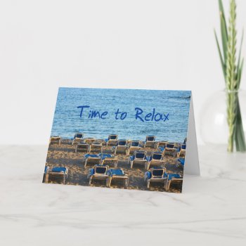 Time To Relax Retirement  Card by studioportosabbia at Zazzle