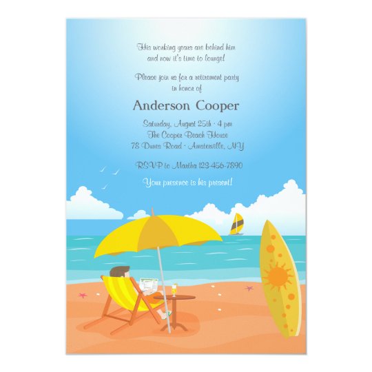 Time to Relax Retirement Party Invitation | Zazzle.com