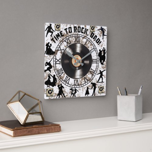 Time to Rock Dad wall clock
