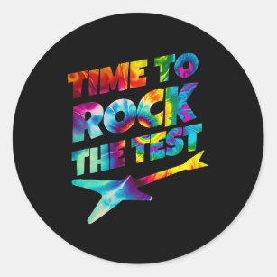 Round Sticker - Rock the Test