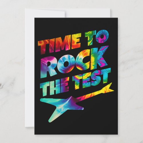 Time To Rock the Test Day Teacher Guitar Testing D Invitation