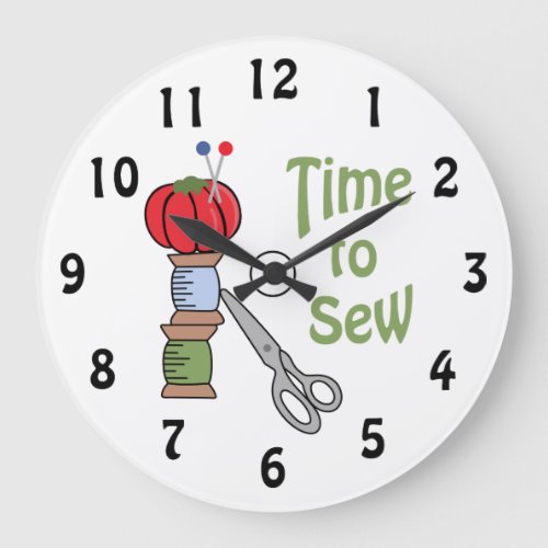 Time to Sew Large Clock
