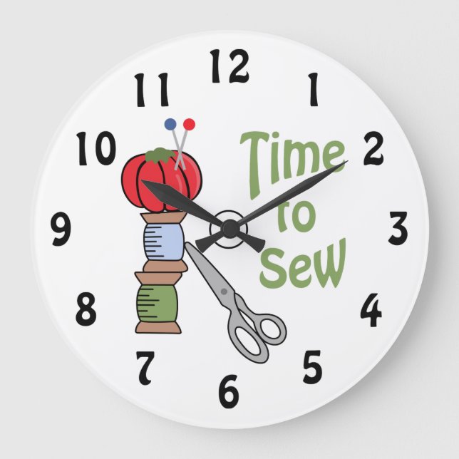 Time to Sew Large Clock (Front)