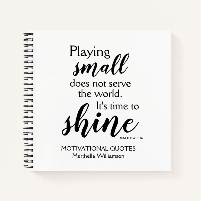 TIME TO SHINE Personalized Motivational Notebook (Front)
