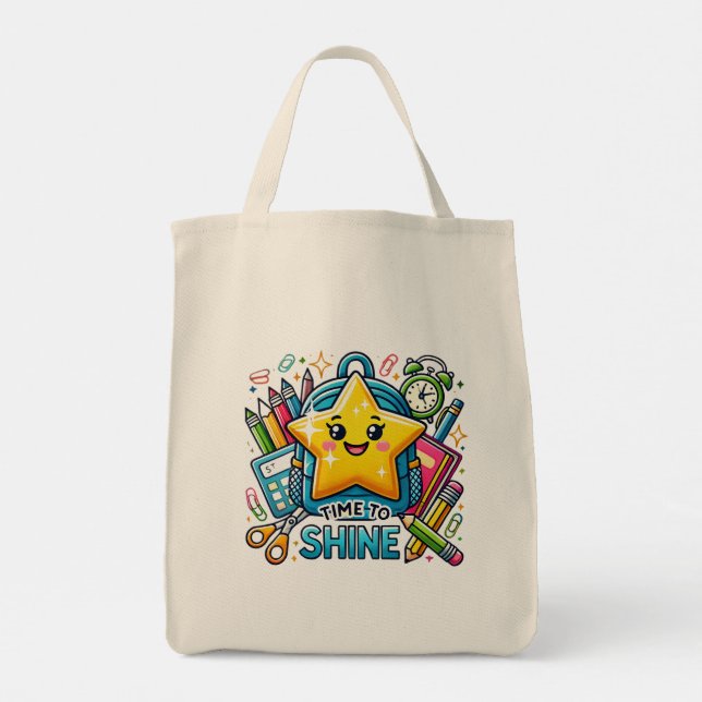 Time to Shine Tote Bag (Back)