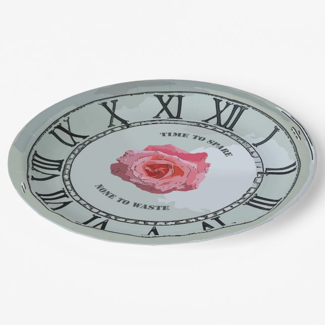 Time To Spare Paper Plates (Angled)