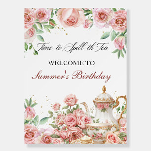 Time to spill the tea bridal shower foam board