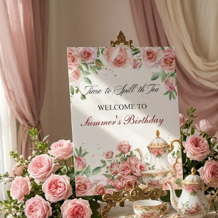 Time to spill the tea bridal shower foam board