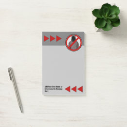 Time to Stamp Out Cybercrime with no hacker logo Post-it Notes
