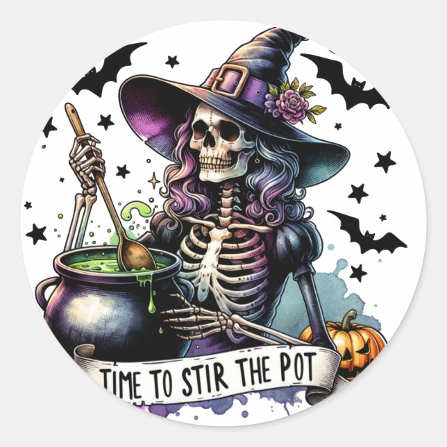 Time to Stir the Pot Classic Round Sticker (Front)