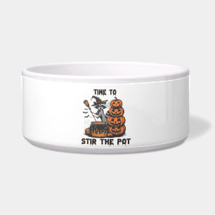 Time to Stir the Pot – Funny Halloween Raccoon Cau Bowl